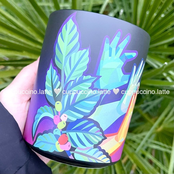 👌NEW💜Starbucks 2021 ASL Holiday Navy & Purple Ombre Gradient Hands Mug - Picture 2 of 8
